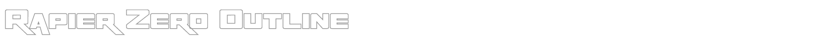 Rapier Zero font preview